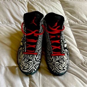 Size 10.5 - Jordan Super Fly 4 JCRD White Gym Red brand new without box